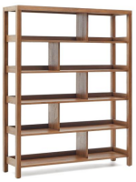 ASHAI 150x185 h cm bookshelf in solid teak wood