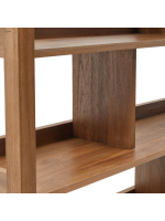 ASHAI Bibliothèque étagère de 150x185 h cm en bois de teck massif