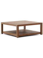 ASHAI 90x90 cm Couchtisch aus massivem Teakholz