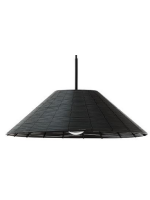 DENIM Pantalla para lámpara de suspensión Ø 60 cm en rattan negro fibra natural