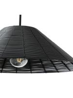 DENIM Lampshade for suspension lamp Ø 60 cm in black rattan natural fiber