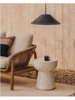 DENIM plafonnier pour lampe à suspension Ø 60 cm en fibre naturelle de rattan noir