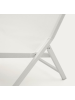 FRENSIS Tumbona plegable para exterior en aluminio pintado blanco mate para uso doméstico o contract