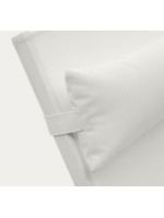 FRENSIS Chaise longue pliante pour l'extérieur en aluminium peint blanc mat pour usage domestique ou contractuel