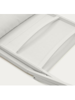 FRENSIS Chaise longue pliante pour l'extérieur en aluminium peint blanc mat pour usage domestique ou contractuel