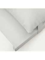 FRENSIS Chaise longue pliante pour l'extérieur en aluminium peint blanc mat pour usage domestique ou contractuel