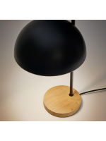 TALAR home design in black metal and ash wood table lamp