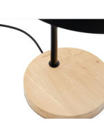 TALAR lampe de table en métal noir et bois de frêne home design