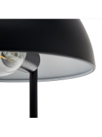TALAR Home Design Tischlampe aus schwarzem Metall und Eschenholz