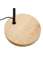 TONY lampada da terra in metallo nero e base in legno di frassino design casa