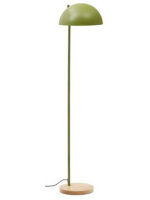 YROS home design in green metal and ash wood floor lamp