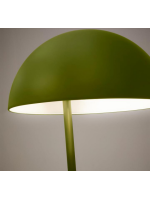 GLAM Home Design Tischlampe aus Grün Metall und Eschenholz