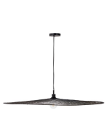 ABIAM lampe à suspension en métal noir Ø 100 cm