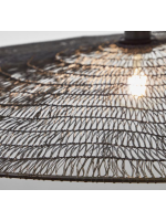 ABIAM lampe à suspension en métal noir Ø 100 cm