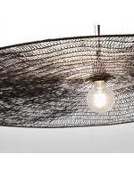 ABIAM lampe à suspension en métal noir Ø 100 cm