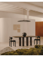 ABIAM lámpara candelabro en metal negro Ø 100 cm