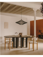 CHIMO lámpara candelabro en metal negro Ø 87 cm