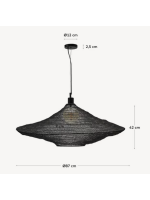 CHIMO Leuchter aus Schwarz metall Ø 87 cm