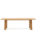 ALEREN tavolo allungabile da 200x95 cm arriva a 295x95 cm con impiallacciatura e legno massello di rovere naturale