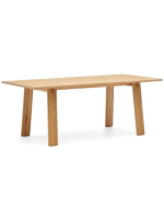 ALEREN Mesa extensible de 200x95 cm pasa a 295x95 cm con chapa y madera maciza de roble natural