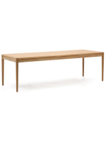 LONOEN extendable table from 160x90 cm becomes 200x90 cm with veneer and solid natural oak wood