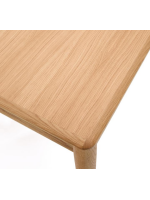 LONOEN extendable table from 160x90 cm becomes 200x90 cm with veneer and solid natural oak wood
