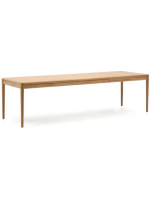 NENOL table extensible de 200x90 cm devient 280x90 cm avec placage et bois de chêne naturel massif