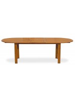 SALINA 120x70 all 180 cm or 150x100 all 200 cm oval table in keruing wood for outdoor