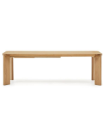 DANJON extendable table from 240x100 cm becomes 320x100 cm with veneer and solid natural oak wood