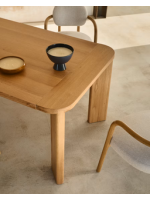 DANJON extendable table from 240x100 cm becomes 320x100 cm with veneer and solid natural oak wood