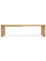 DANJON extendable table from 240x100 cm becomes 320x100 cm with veneer and solid natural oak wood