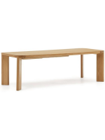 DANJON extendable table from 240x100 cm becomes 320x100 cm with veneer and solid natural oak wood