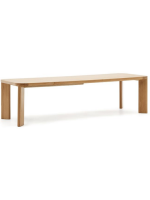 DANJON extendable table from 240x100 cm becomes 320x100 cm with veneer and solid natural oak wood