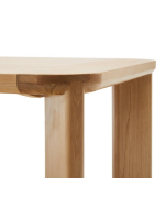 DANJON Mesa extensible de 240x100 cm pasa a 320x100 cm con chapa y madera maciza de roble natural