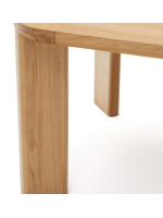 DANJON extendable table from 240x100 cm becomes 320x100 cm with veneer and solid natural oak wood