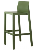 KATE stool h75 or h65 cm color choice in stackable technopolymer for kitchen snak bar ice-cream parlor garden terrace