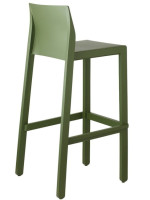 KATE tabouret h75 ou h65 cm choix de couleur en technopolymère empilable pour cuisine snak bar salon de glace salon de jardin