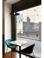 GIULIA POP Wahl Farbe Stoff und Beine in Anthrazit Metall Stuhl Design Haus oder Vertrag