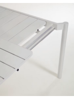 BRICCO 140 o 180 cm extensible 200 o 240 cm en aluminio antioxidante gris claro mesa para interior y exterior