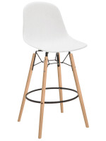 EXCEL sgabello con gambe in legno di faggio e metallo verniciato e scocca in polipropilene casa living arredamento design