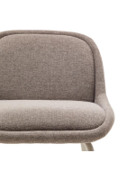LAMPAG Hocker h 65 cm aus Chenille in der Farbe nach Wahl und Beine aus mattbeigem Metall