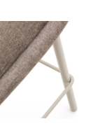 LAMPAG tabouret h 65 cm en chenille coloris au choix et pieds en métal beige mat