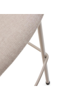 ESTERE sgabello h seduta 75 cm in ciniglia beige e gambe in metallo beige design casa contract