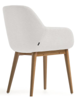 CLEM scelta colore in tessuto sedia con braccioli gambe in frassino scuro design casa poltroncina