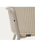 BISQUIT in beige large corduroy and beige metal legs chair with armrests home living