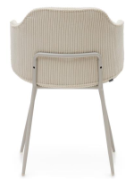 BISQUIT in beige large corduroy and beige metal legs chair with armrests home living