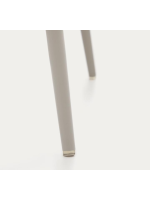 BISQUIT in velluto a coste grandi beige e gambe in metallo beige sedia con braccioli casa living