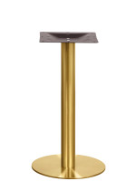 ANGYL base h 72 in stainless steel INOX with satin brass effect for table top for local ice cream parlors bars and restaurants