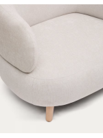 SHASOW en tejido antimanchas y sillón de diseño con patas de madera