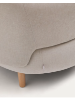 SHASOW fauteuil design en tissu antitache et pieds en bois